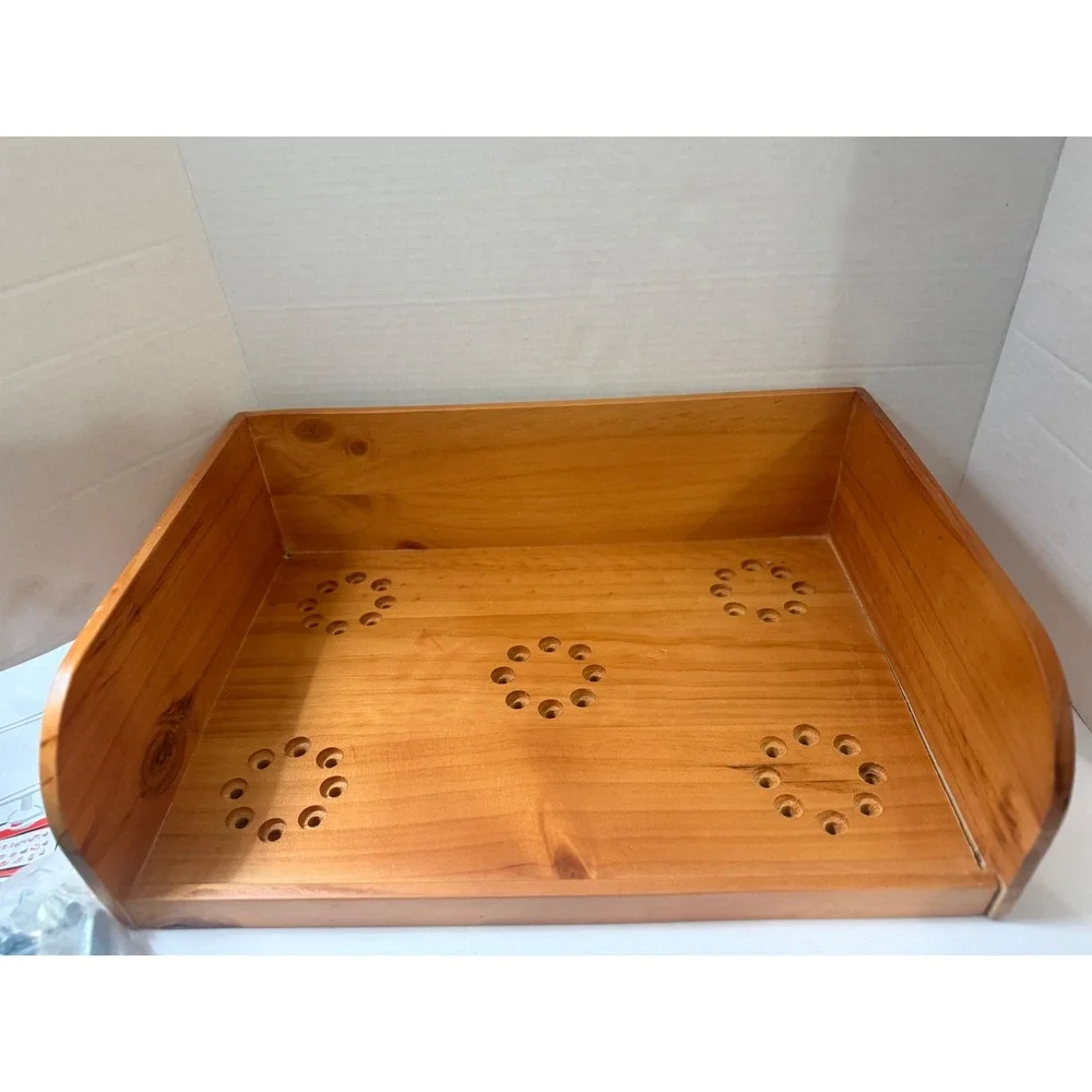 The Refined Feline Kit-In-Box Solid Wood Desk Side Cat Bed Cherry Finish